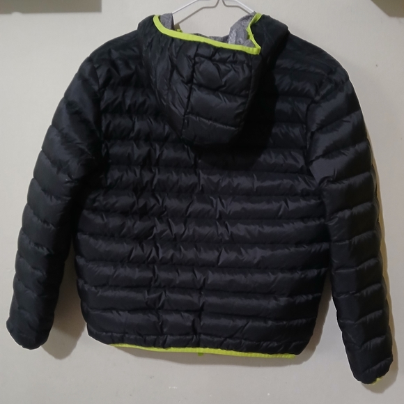 Eddie Bauer medium light black/lime green zip up coat size medium for( youth ). - Picture 7 of 11
